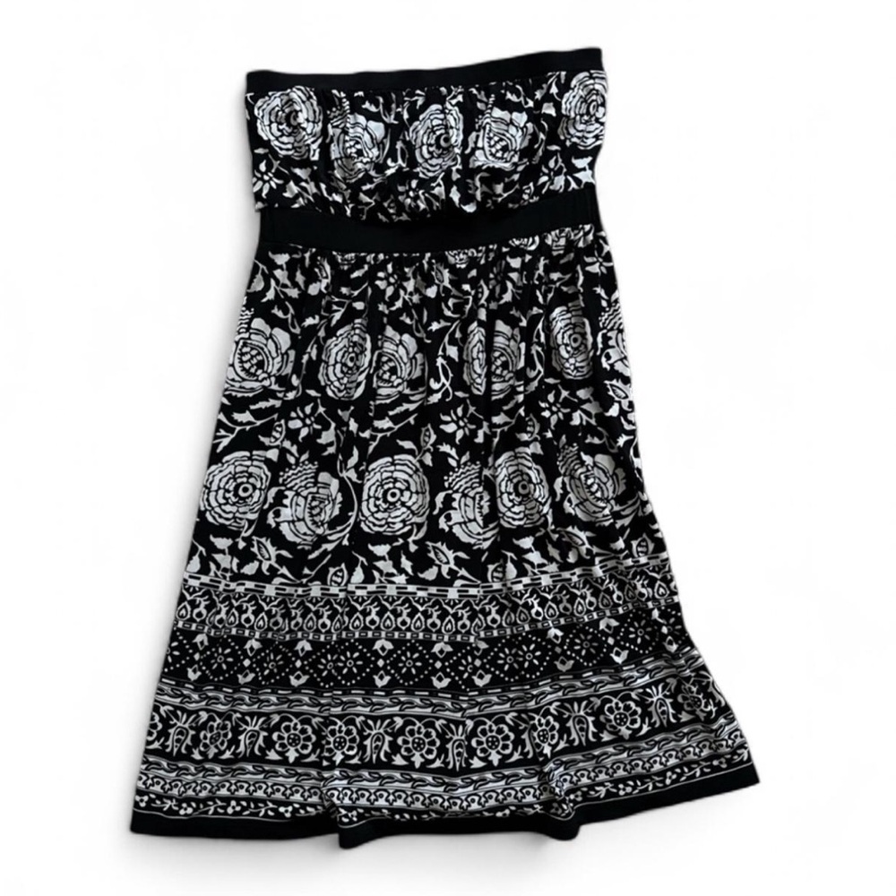 Micheal Kors floral strapless dress